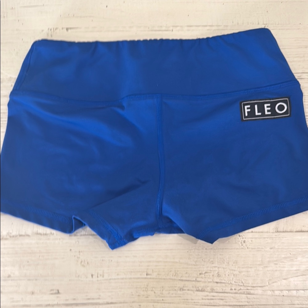 Fleo Blue Athletic Compression Shorts